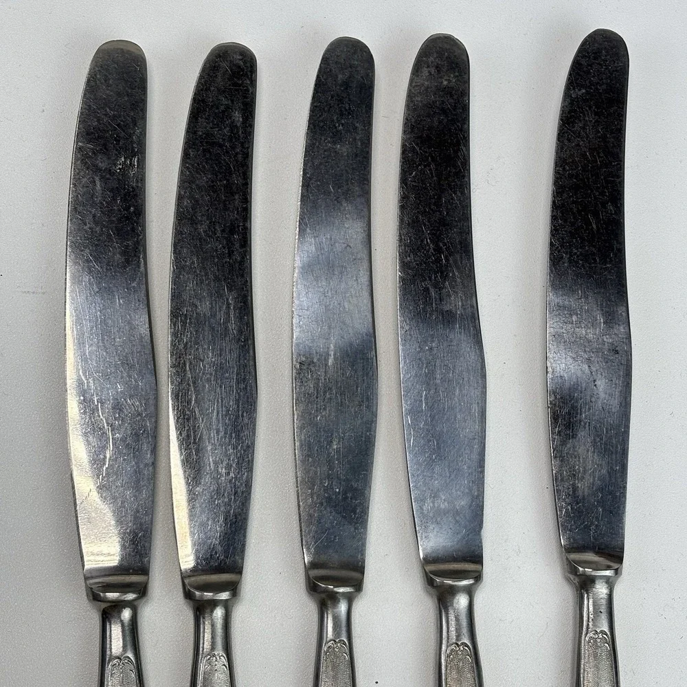USSR Butter Knives Lot Of 5‎ Communist Russian Soviet PAVLOVO factory KIROVA